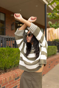 mode, harbor stripe sweater