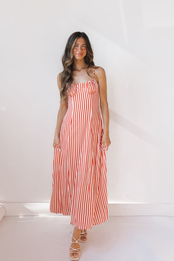 collin striped maxi dress