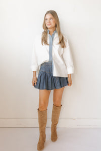 bailee demin collar button down