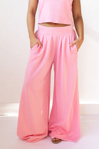 myla ribbed wide leg pants