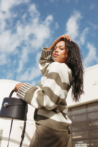 mode, harbor stripe sweater