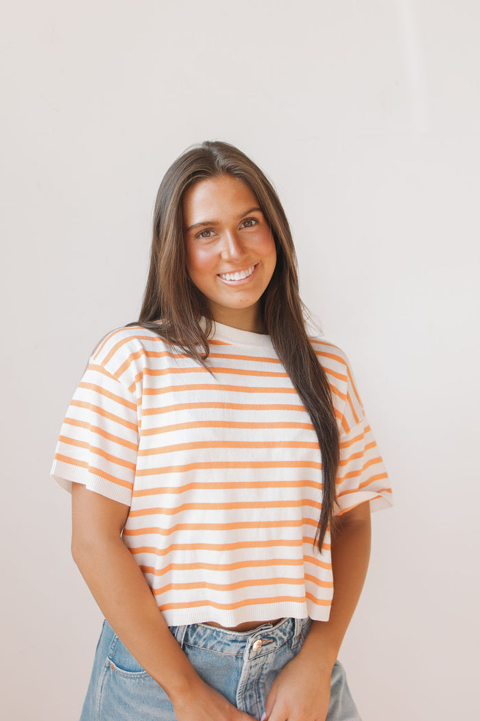 orangesicle knitted tee