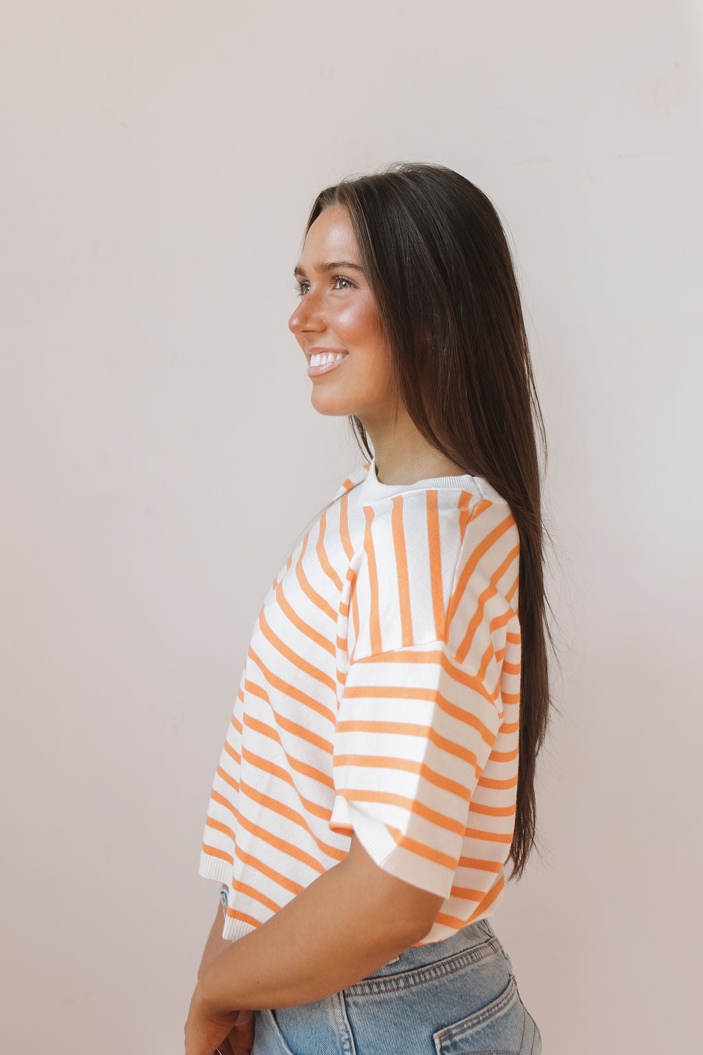 orangesicle knitted tee
