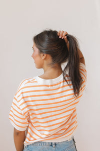orangesicle knitted tee