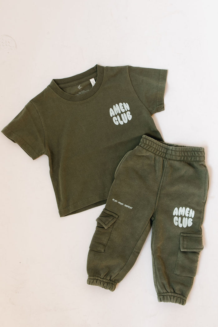 amen club kids cargo sweatpants
