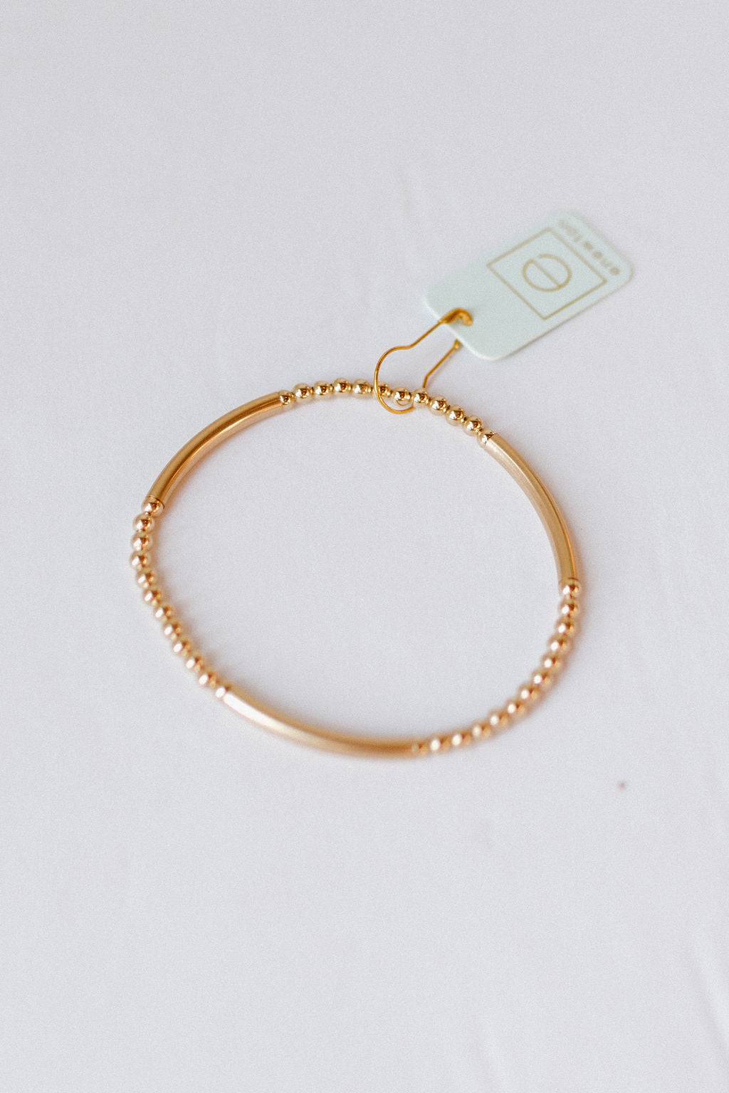 bliss bar gold pattern 3mm bead bracelet
