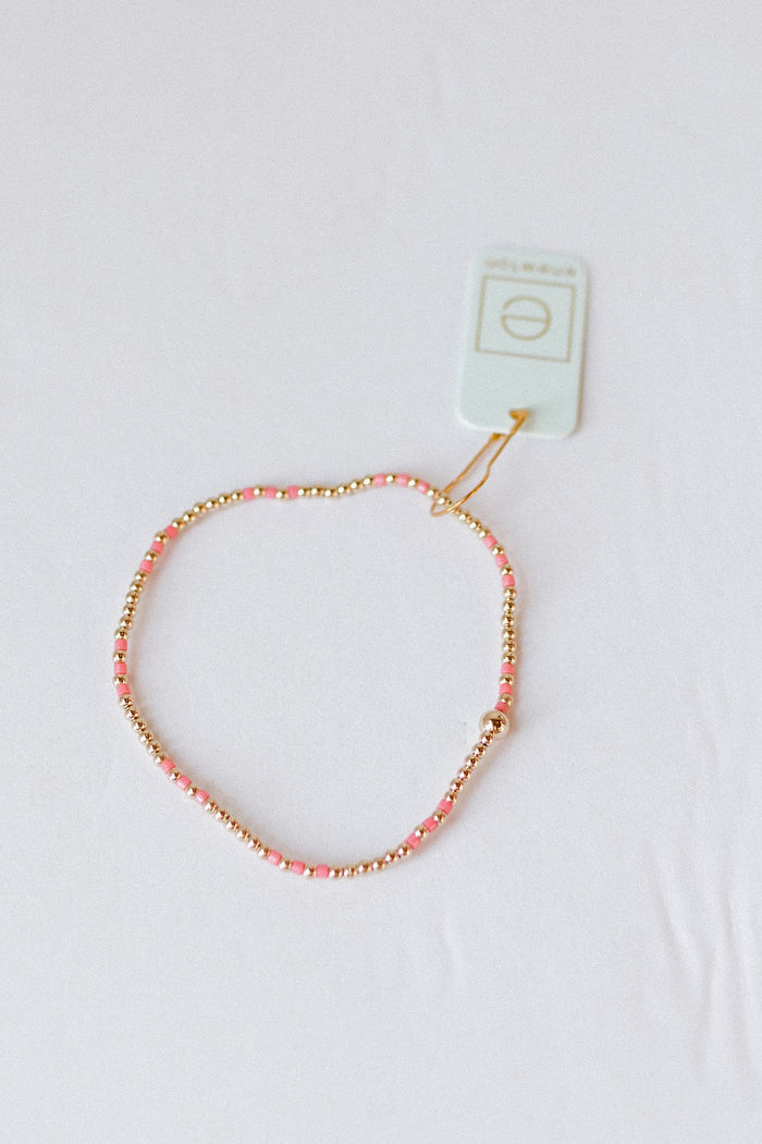 hope joy pattern 2mm bead bracelet