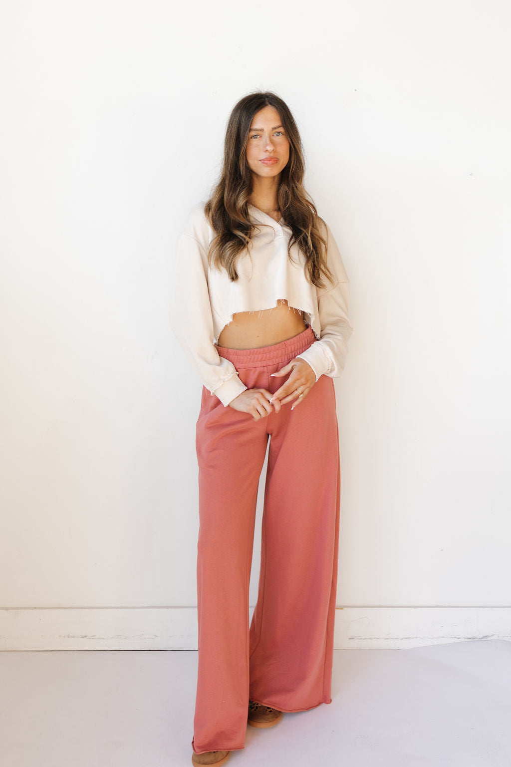 wide leg sweat pants