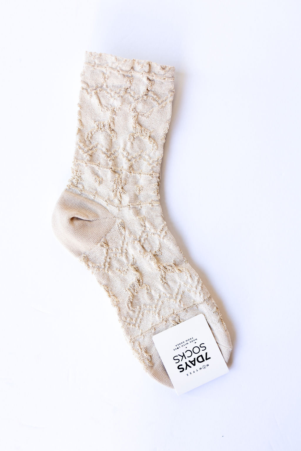 mode, textured snowy deer socks