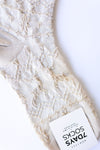 mode, textured snowy deer socks