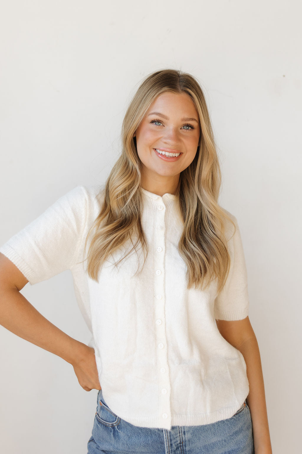 genesis short sleeve cardigan