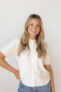 genesis short sleeve cardigan