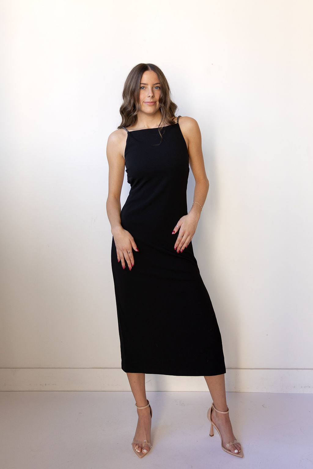 mode, eliza midi dress