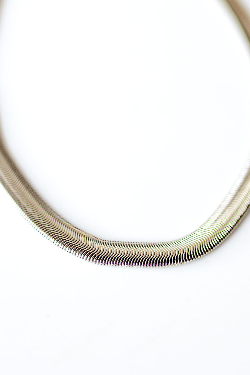 mode, billie thin necklace - silver