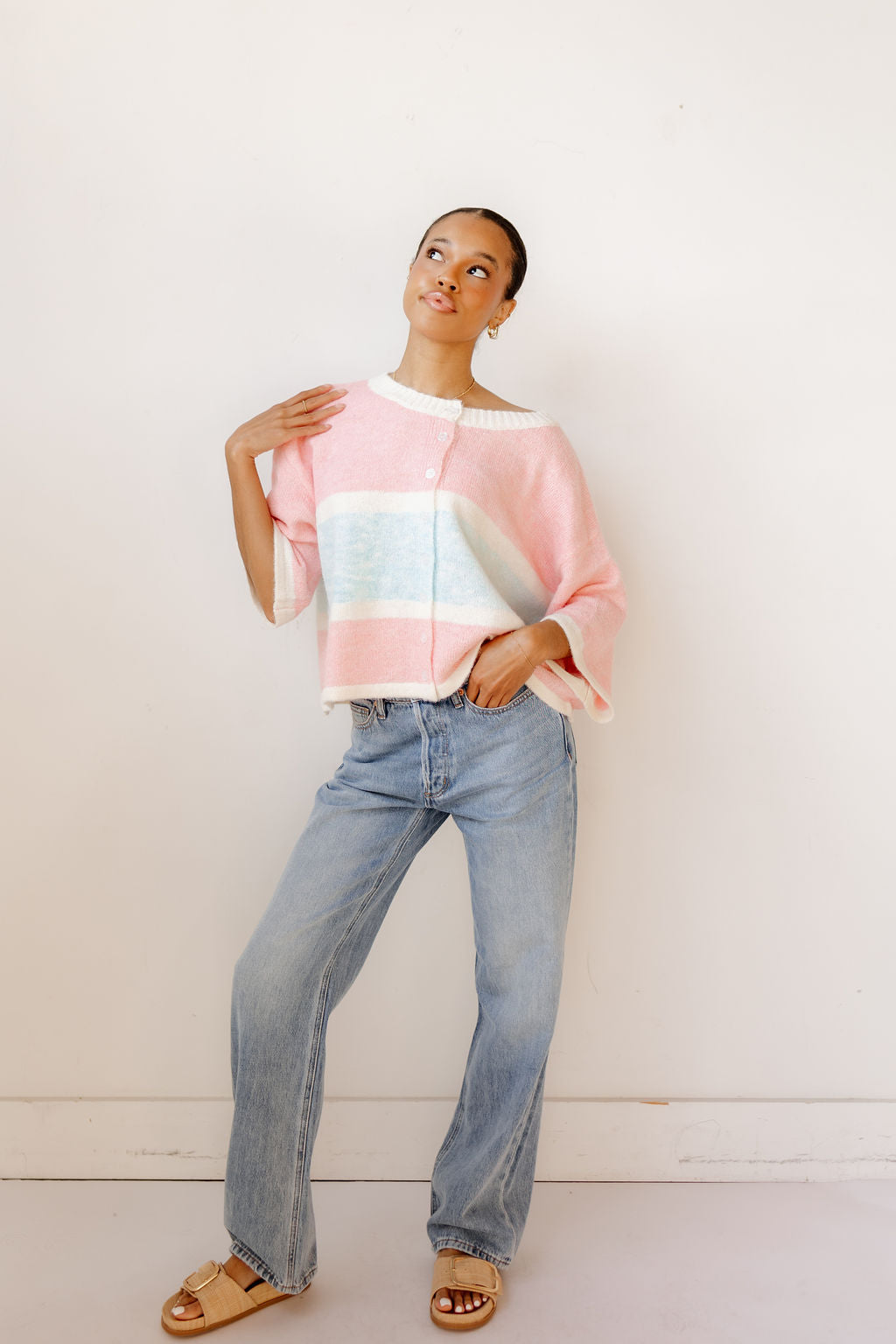 katy colorblock cardigan
