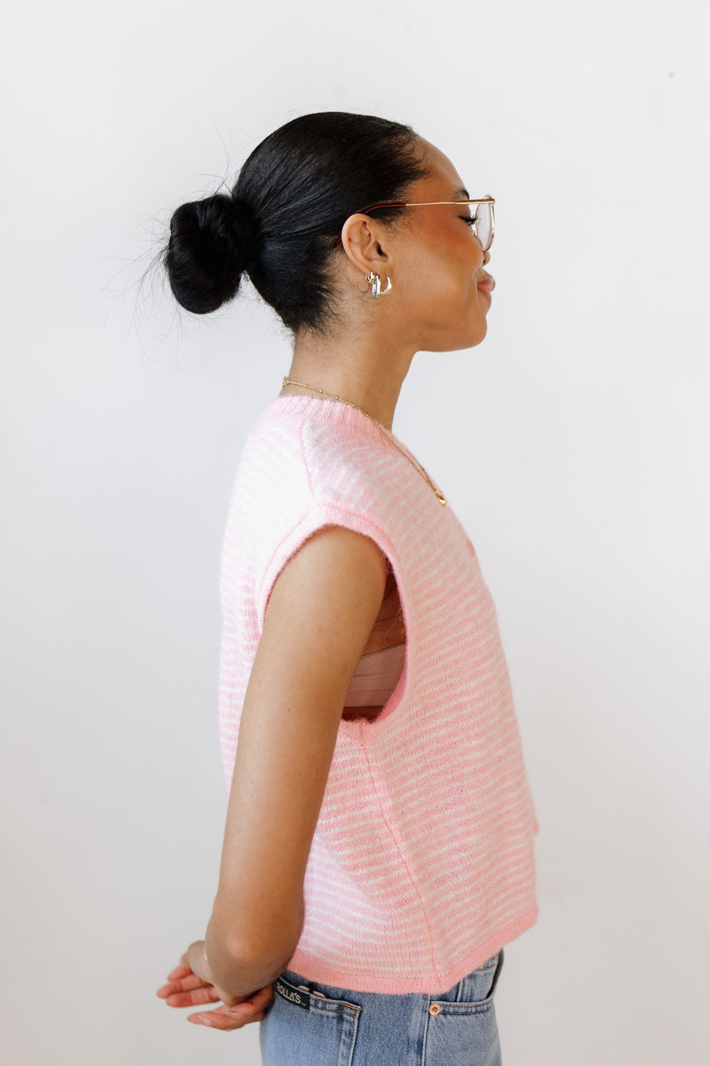 pete sleeveless cardigan