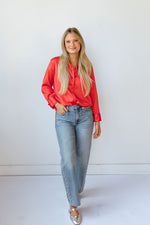 mode, slow down button blouse