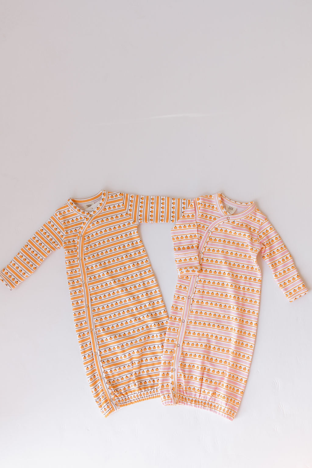 sweet pumpkin stripe organic gown
