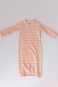 sweet pumpkin stripe organic gown