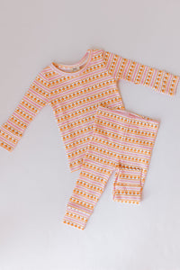 pumpkin patch striped 2 piece set