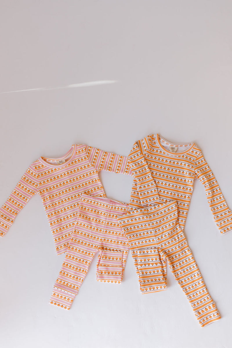 pumpkin patch striped 2 piece set