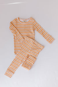 pumpkin patch striped 2 piece set