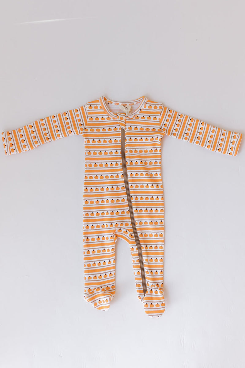 pumpkin patch footie pajamas