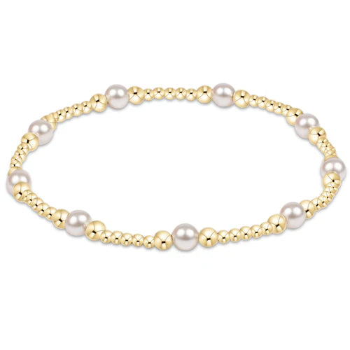 classic purpose pattern 4mm bead bracelet