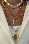 puffy heart necklace