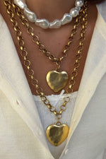 puffy heart necklace
