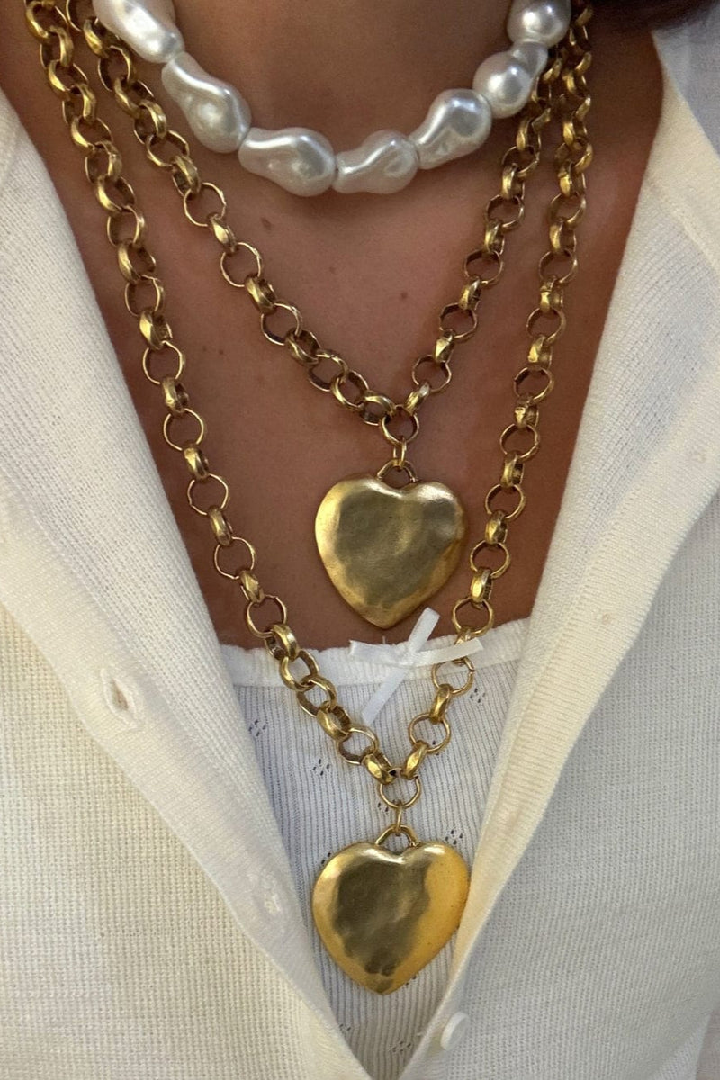 puffy heart necklace