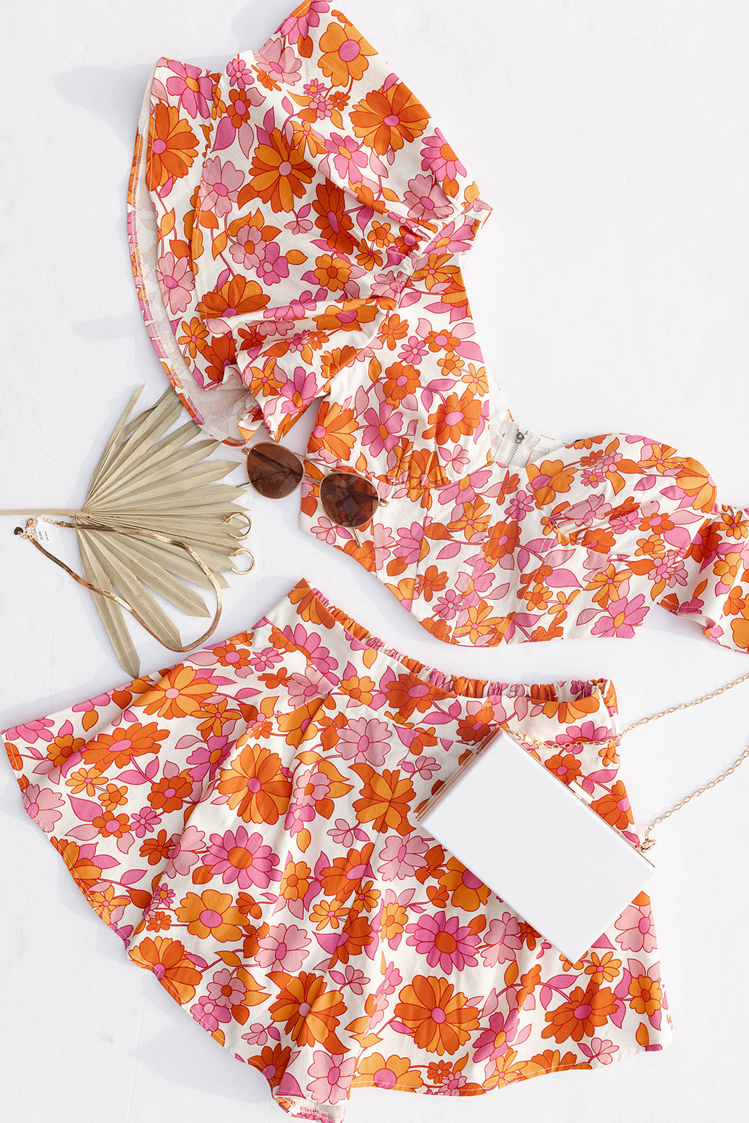 mode, farrah flower top