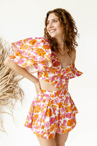 mode, farrah flower top