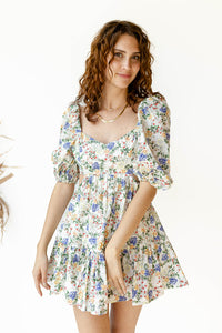mode, brielle floral mini dress