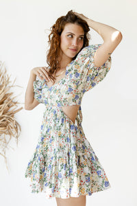 mode, brielle floral mini dress