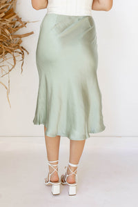 mode, alexia silk satin skirt