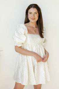 mode, pearl mini dress