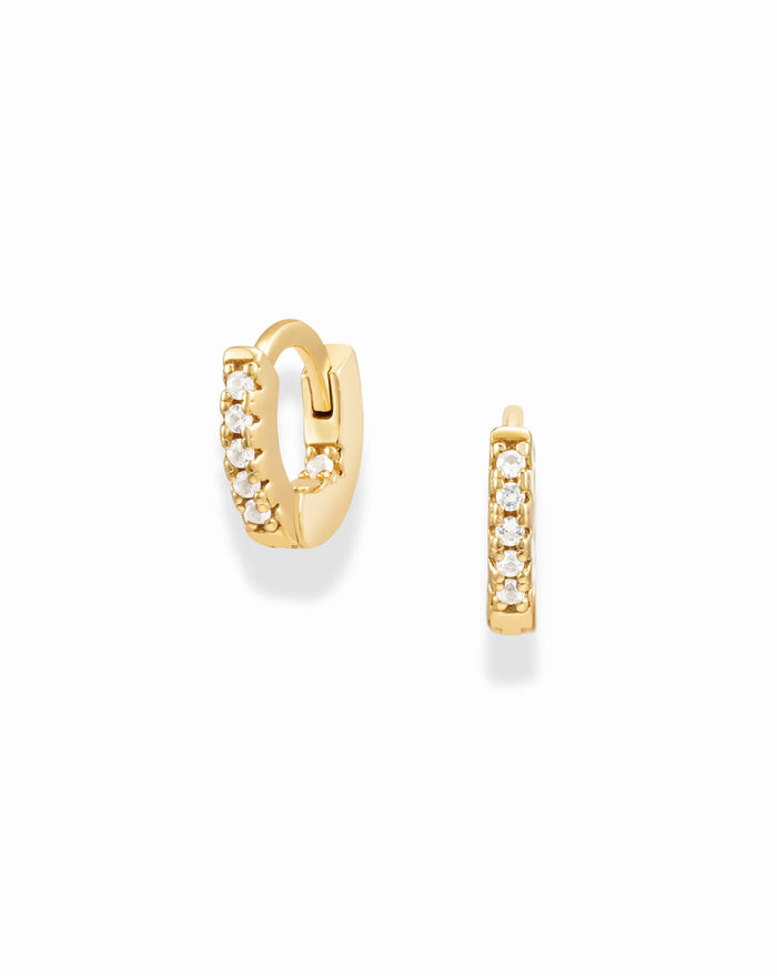 petite reese hoops- gold plate