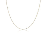 15" choker simplicity chain gold 2mm pearl