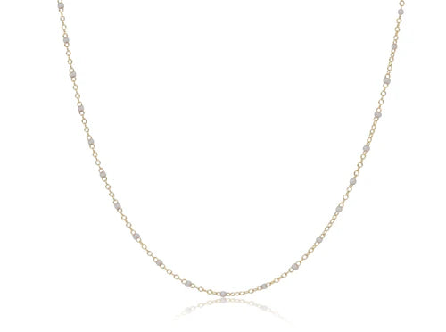 15" choker simplicity chain gold 2mm pearl