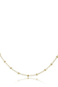15" choker simplicity chain gold 2mm classic gold