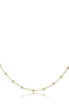 15" choker simplicity chain gold 2mm classic gold
