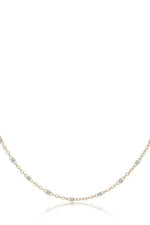 15" choker simplicity chain gold 2mm pearl