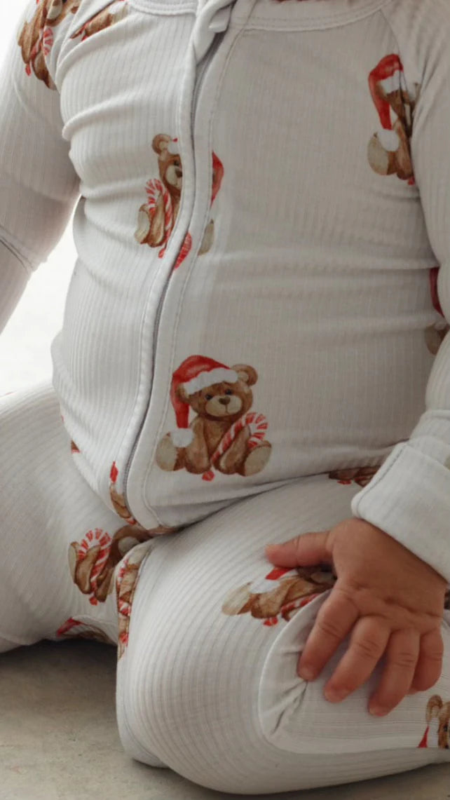 mode, christmas teddy pajamas