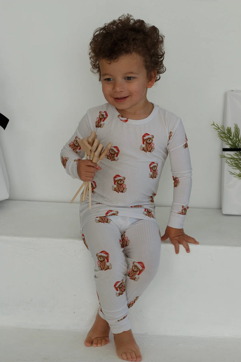 mode, christmas teddy pajamas