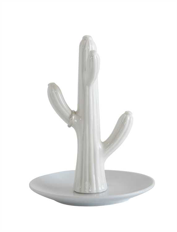 mode, porcelain cactus jewelry holder