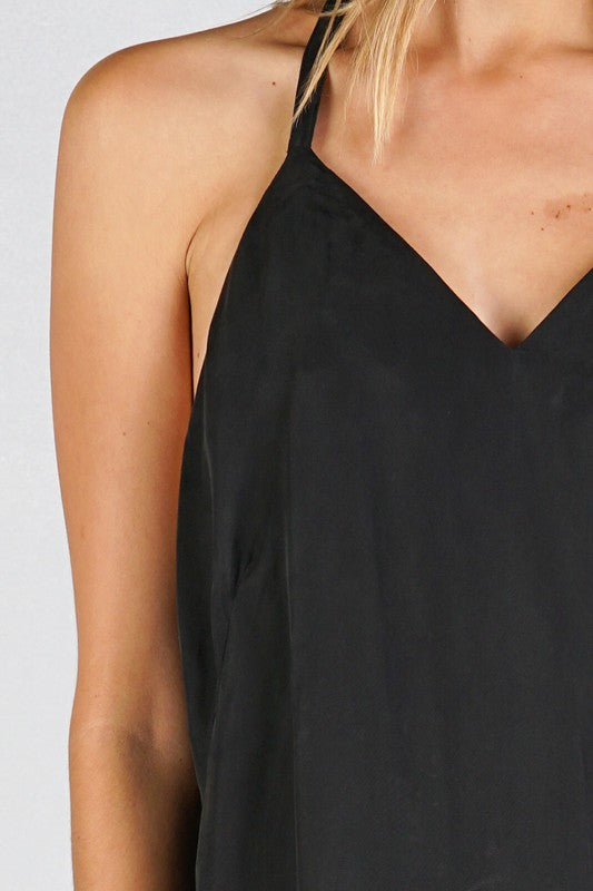 mode, hi low halter dress