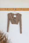 mode, ezra twist crop top