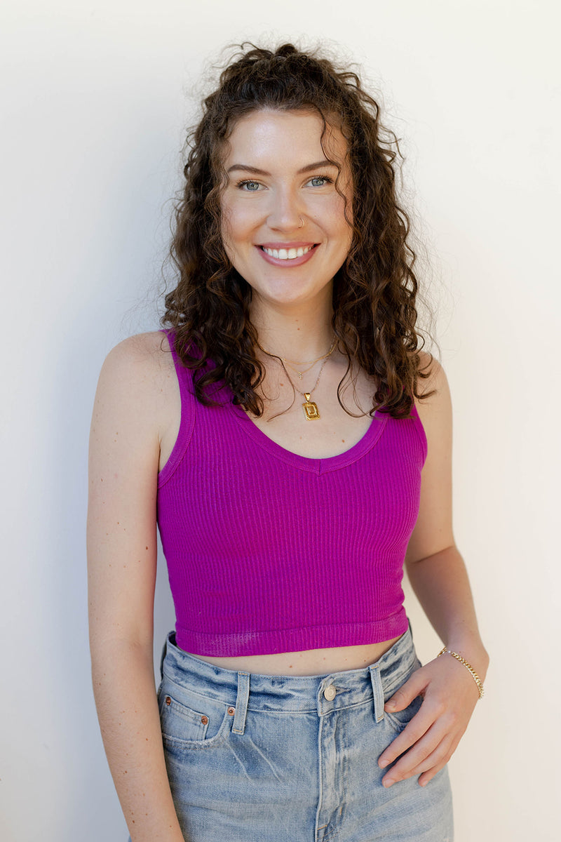 mode, lorelei ribbed crop tank