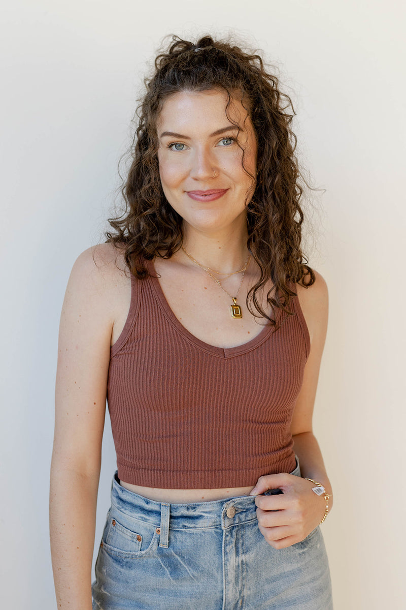 mode, lorelei ribbed crop tank